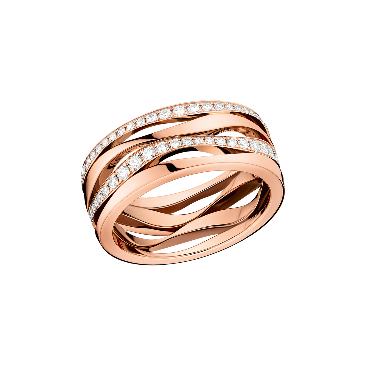 Ladymatic Ring, 18k red gold, diamonds - R50BGA05030XX - View 1