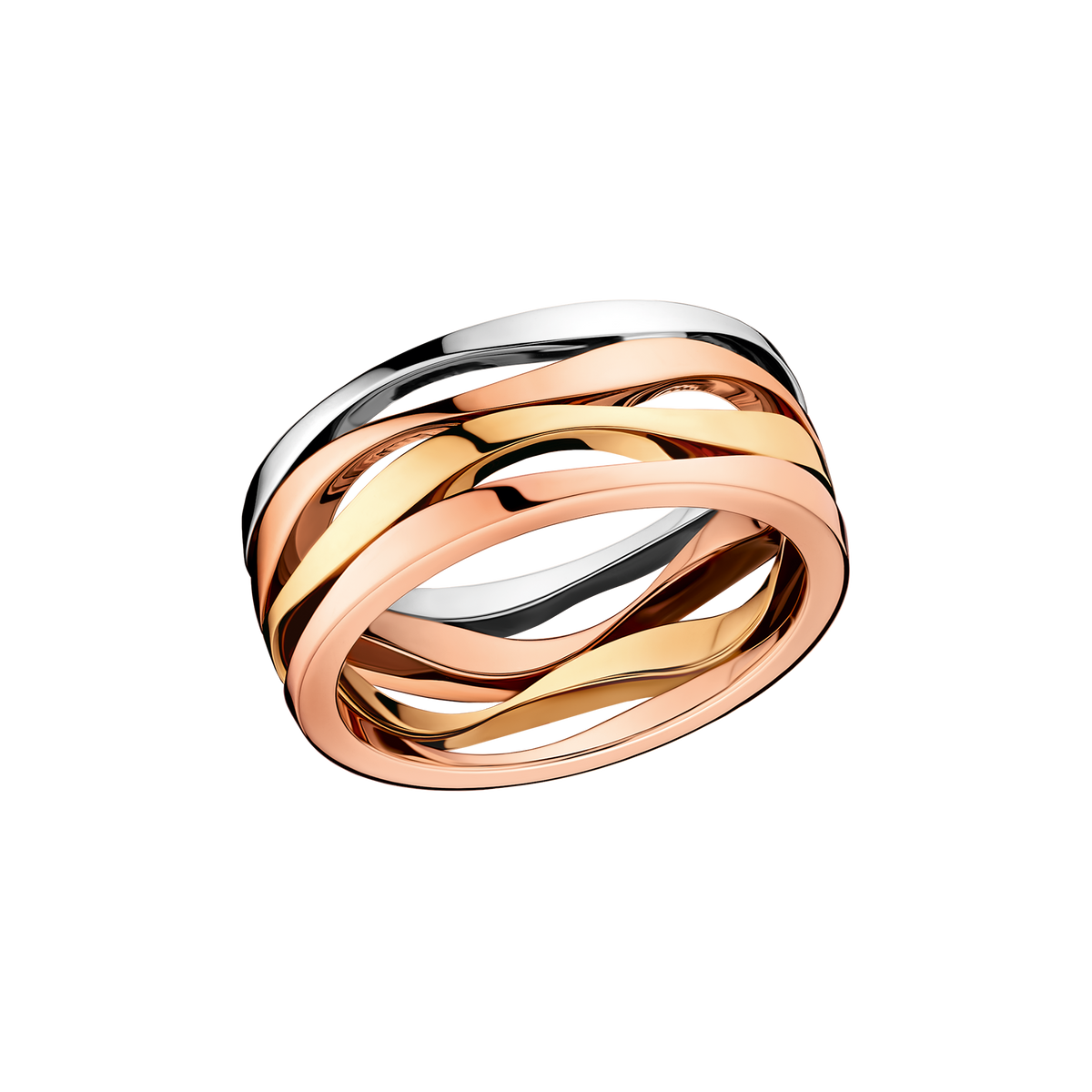 Ladymatic Ring, 18k red gold, 18k white gold, 18k yellow gold - R50BNA05001XX - View 1
