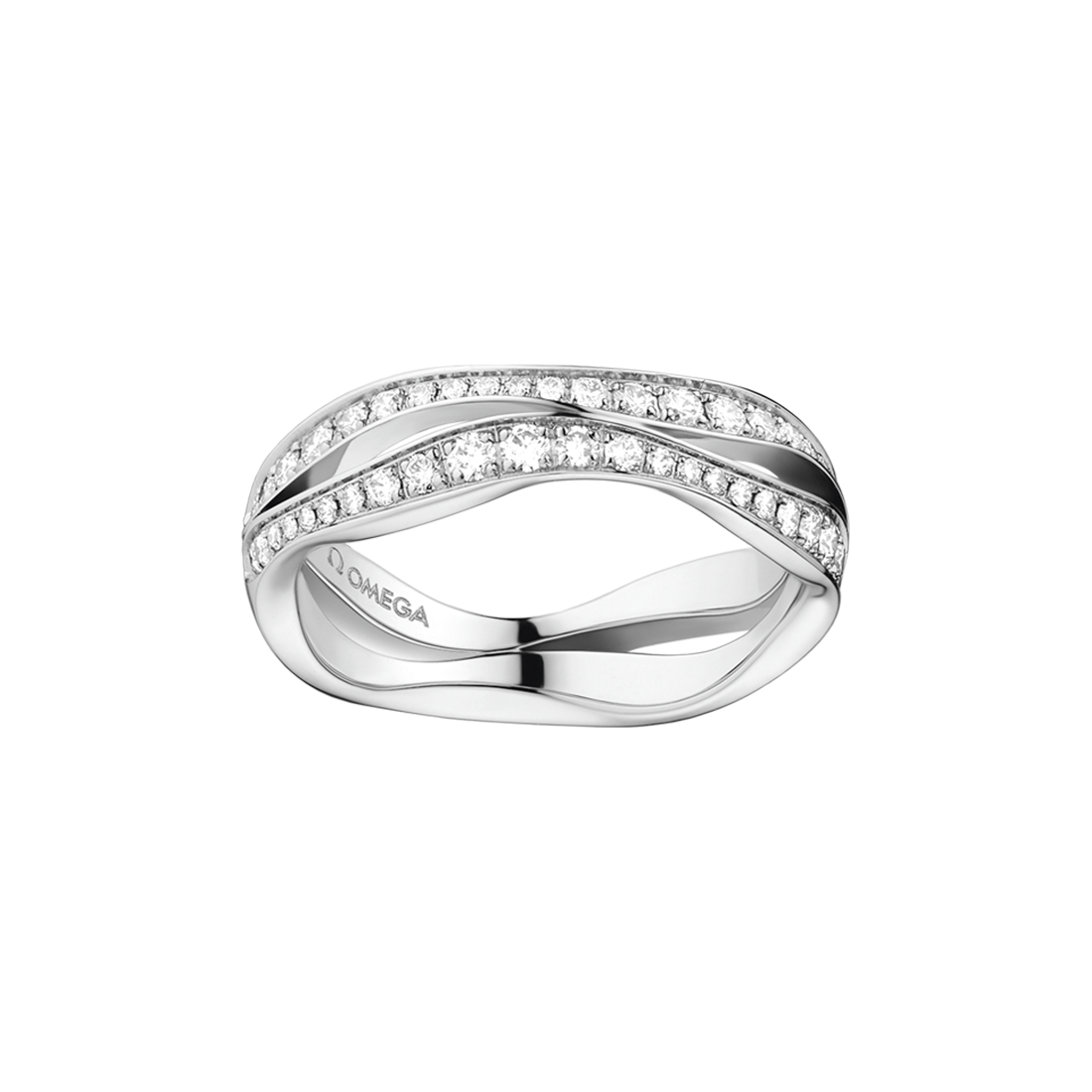 Ladymatic Ring, 18k white gold, diamonds - R604BC01001XX - View 1
