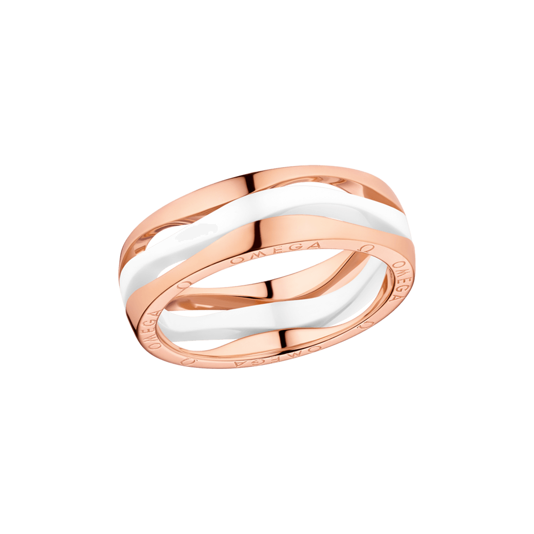 Ladymatic Ring, 18k red gold, ceramic - R604CK00001XX - View 1