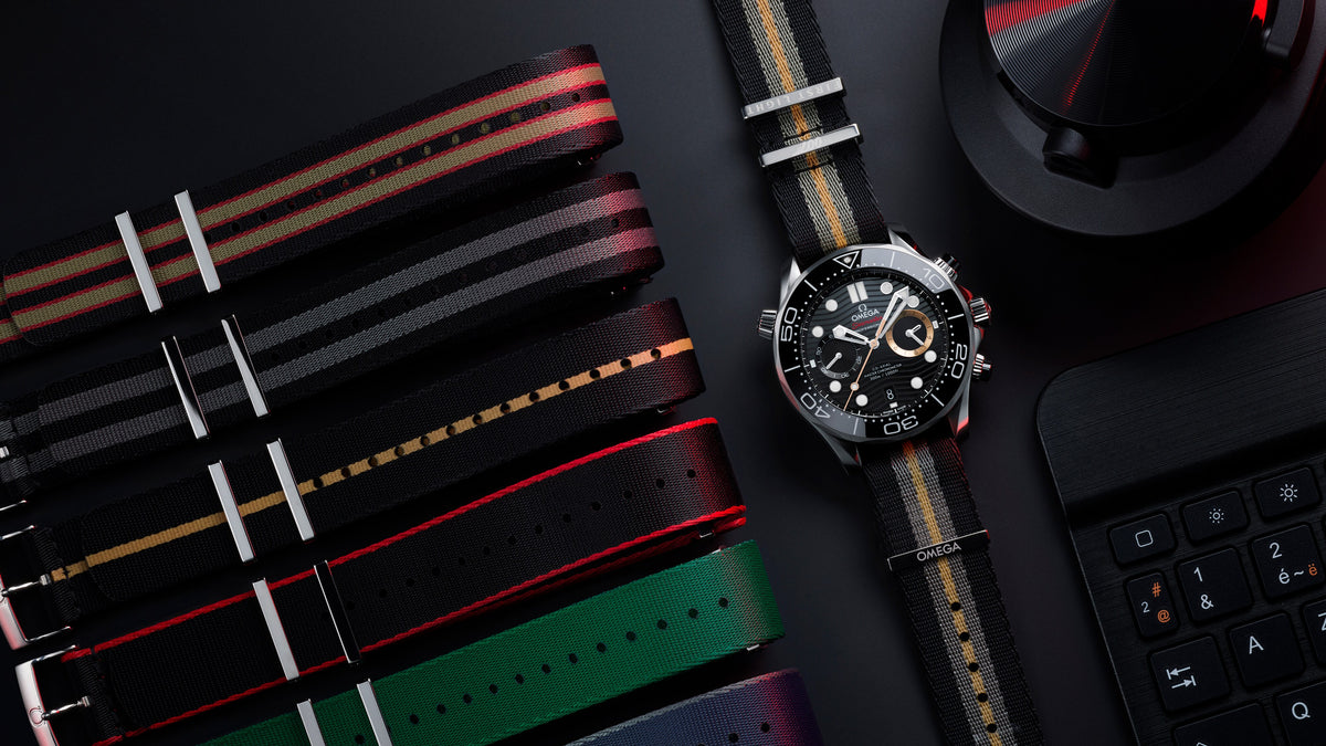 NATO strap - Polyamide, black and brown - 031Z022056W - View 3