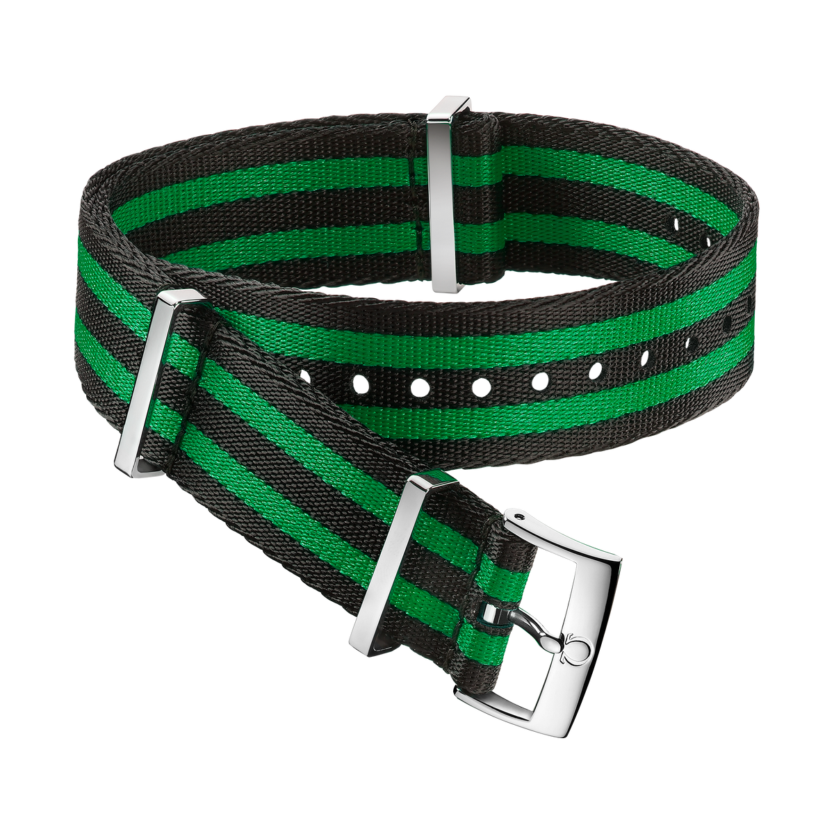OMEGA NATO strap Polyamide, black and green — 031CWZ008803w