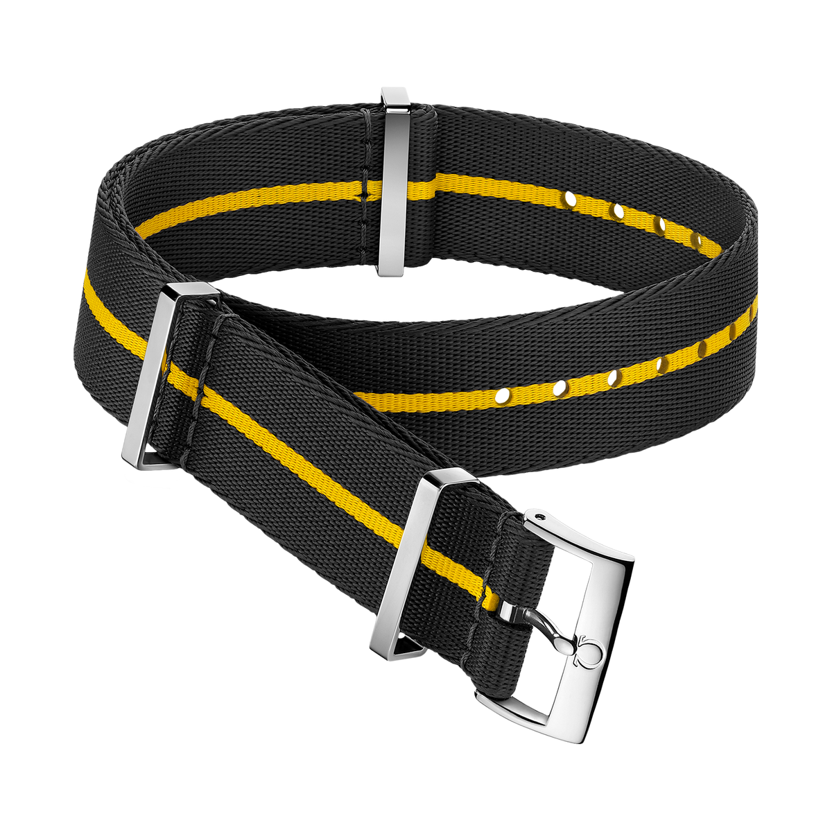 OMEGA NATO strap Polyamide, black and yellow — 031CWZ014683w