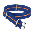 OMEGA NATO strap Polyamide, blue and orange — 031CWZ014697w