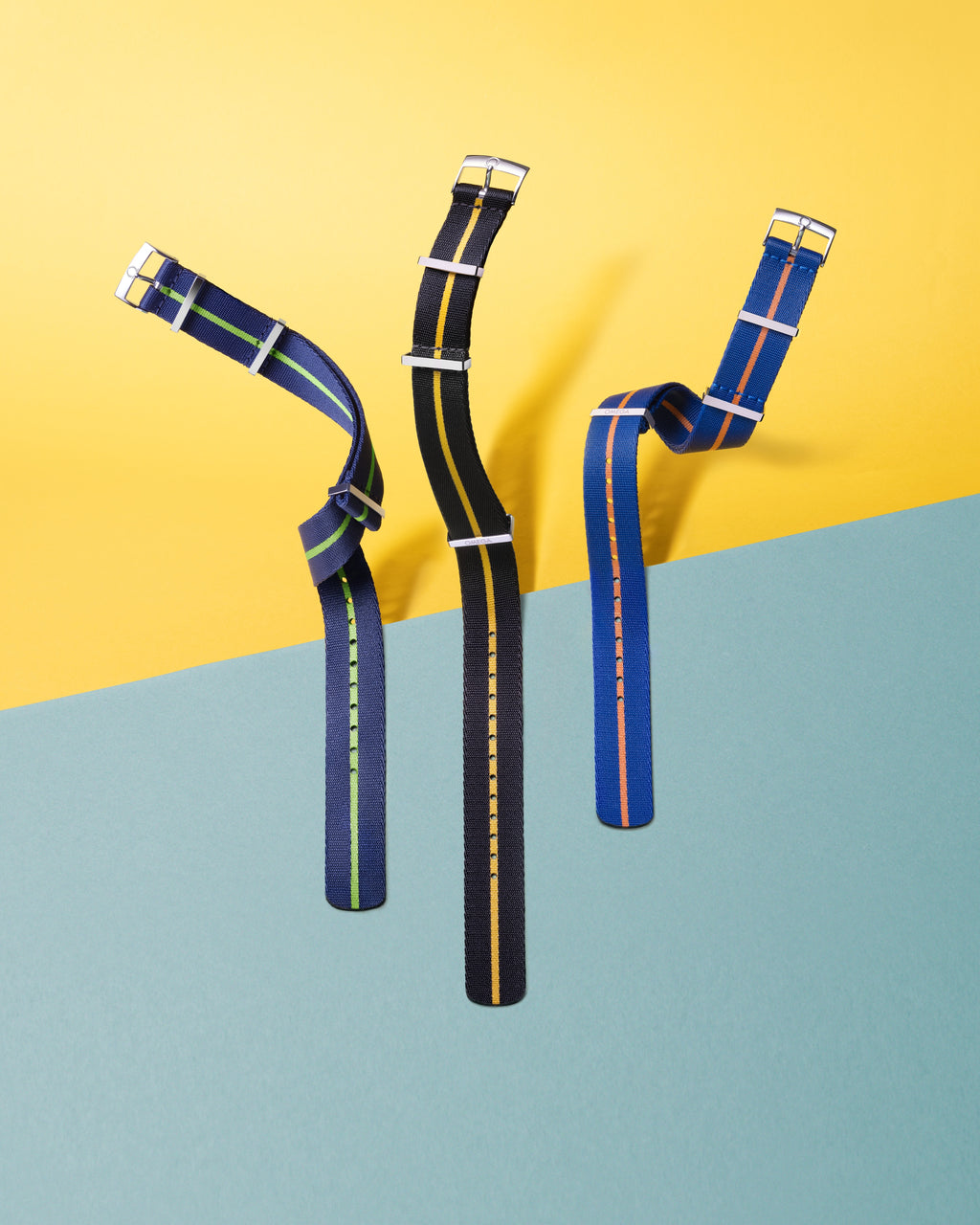 NATO strap - Polyamide, blue and orange - 031CWZ014697w - View 2