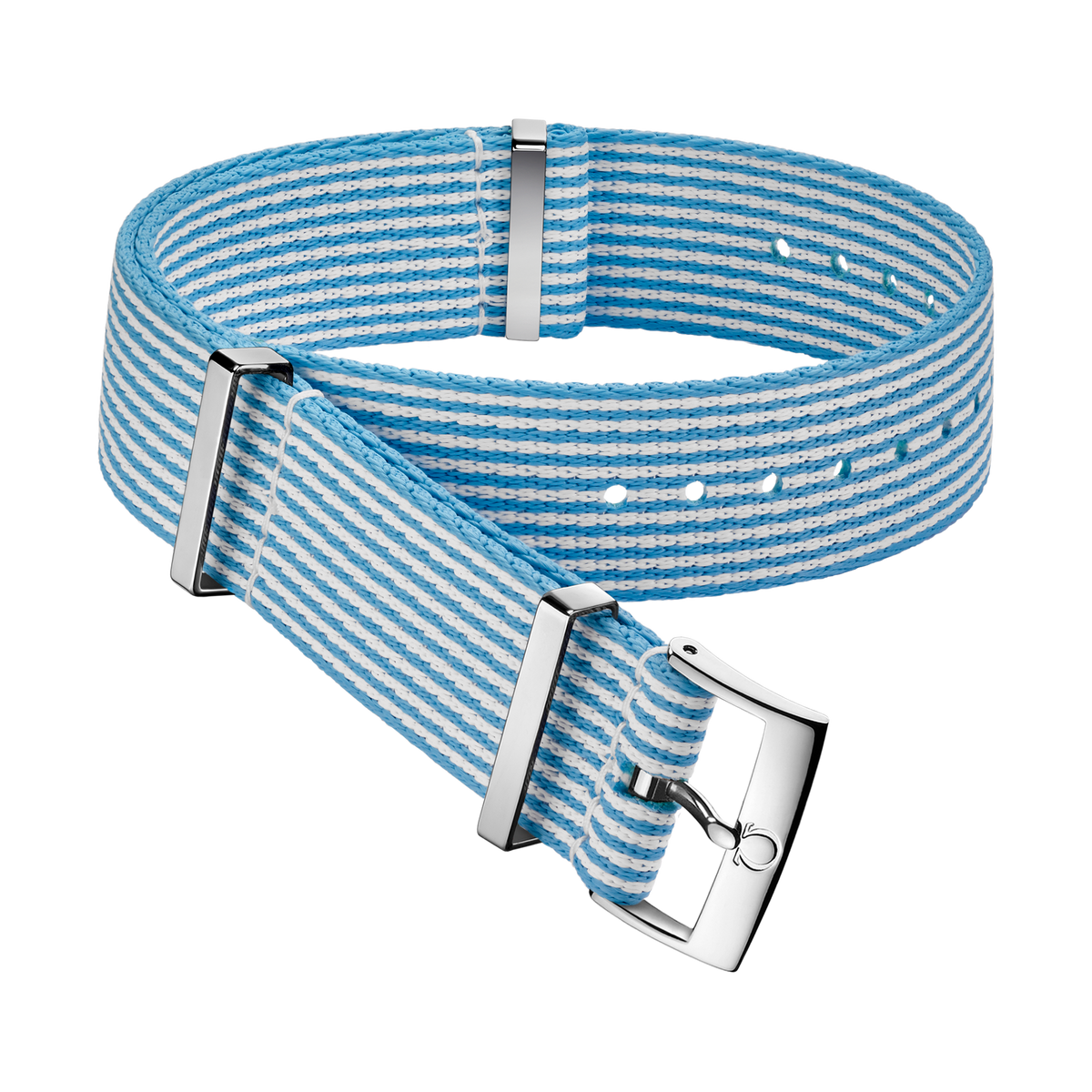 NATO strap - Polyamide, blue and white - 031CWZ010682w - View 1