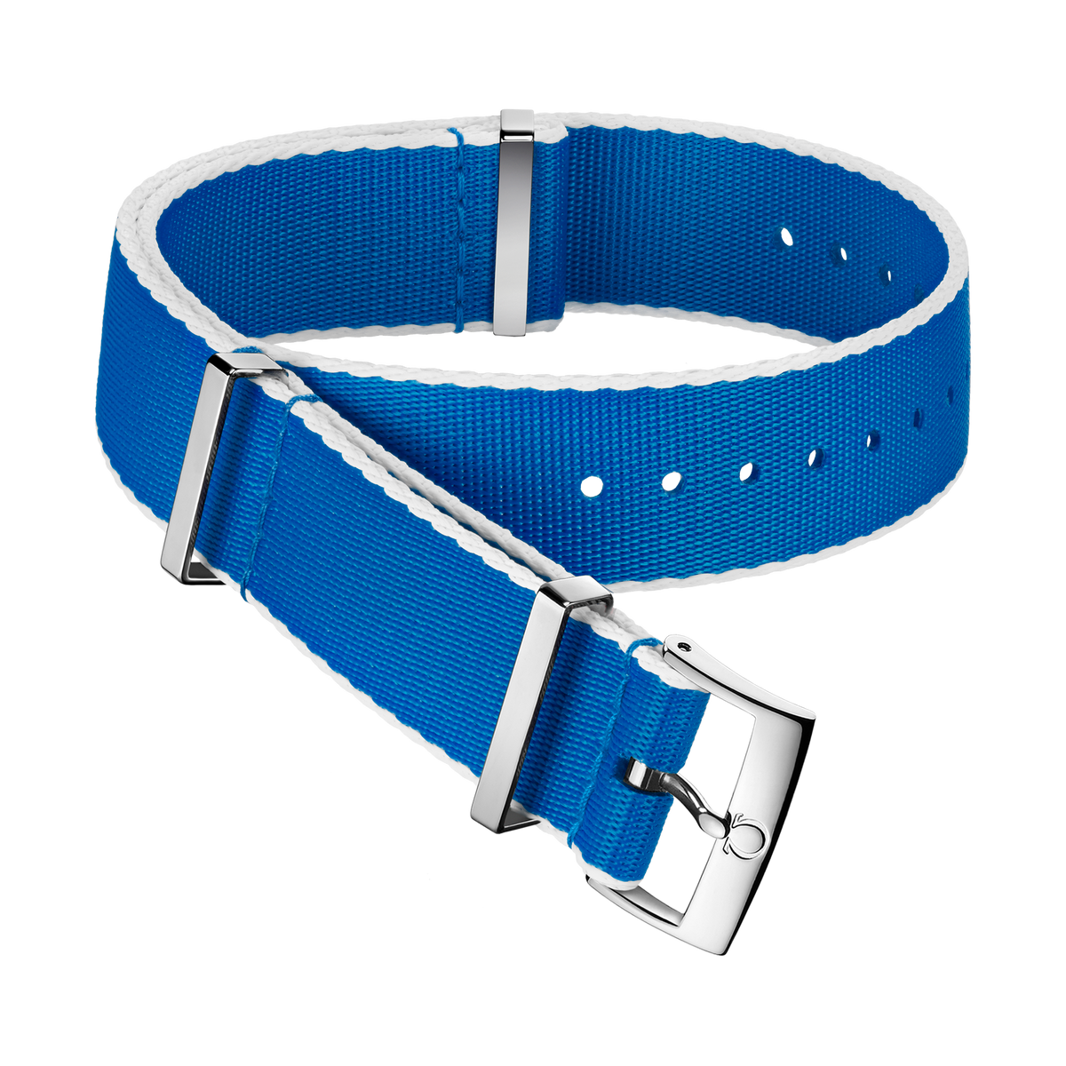 NATO strap - Polyamide, blue and white - 031CWZ010702w - View 1