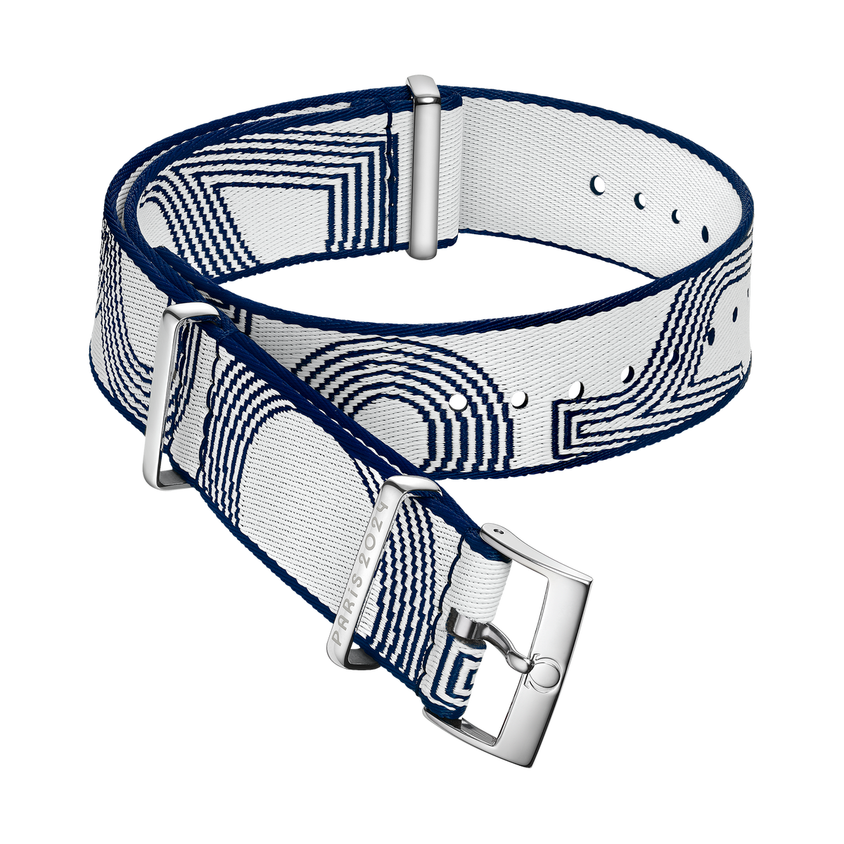 NATO strap - Polyamide, blue and white - 031Z019138W - View 1