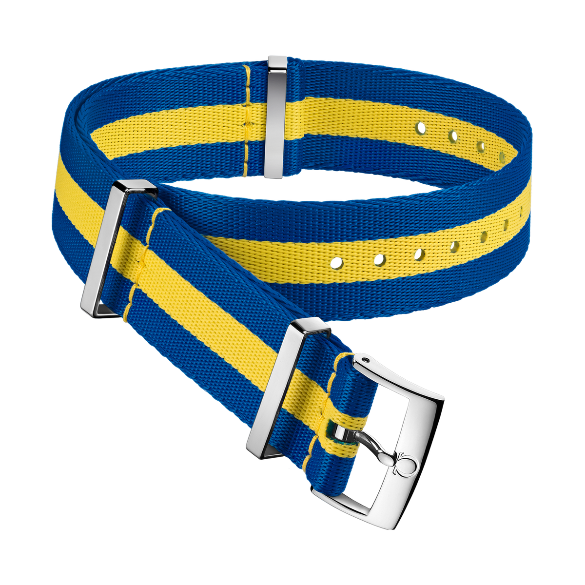 NATO strap - Polyamide, blue and yellow - 031CWZ010660w - View 1