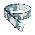 OMEGA NATO strap Polyamide, green and white — 031Z019140W