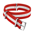 OMEGA NATO strap Polyamide, red and white — 031CWZ010624w
