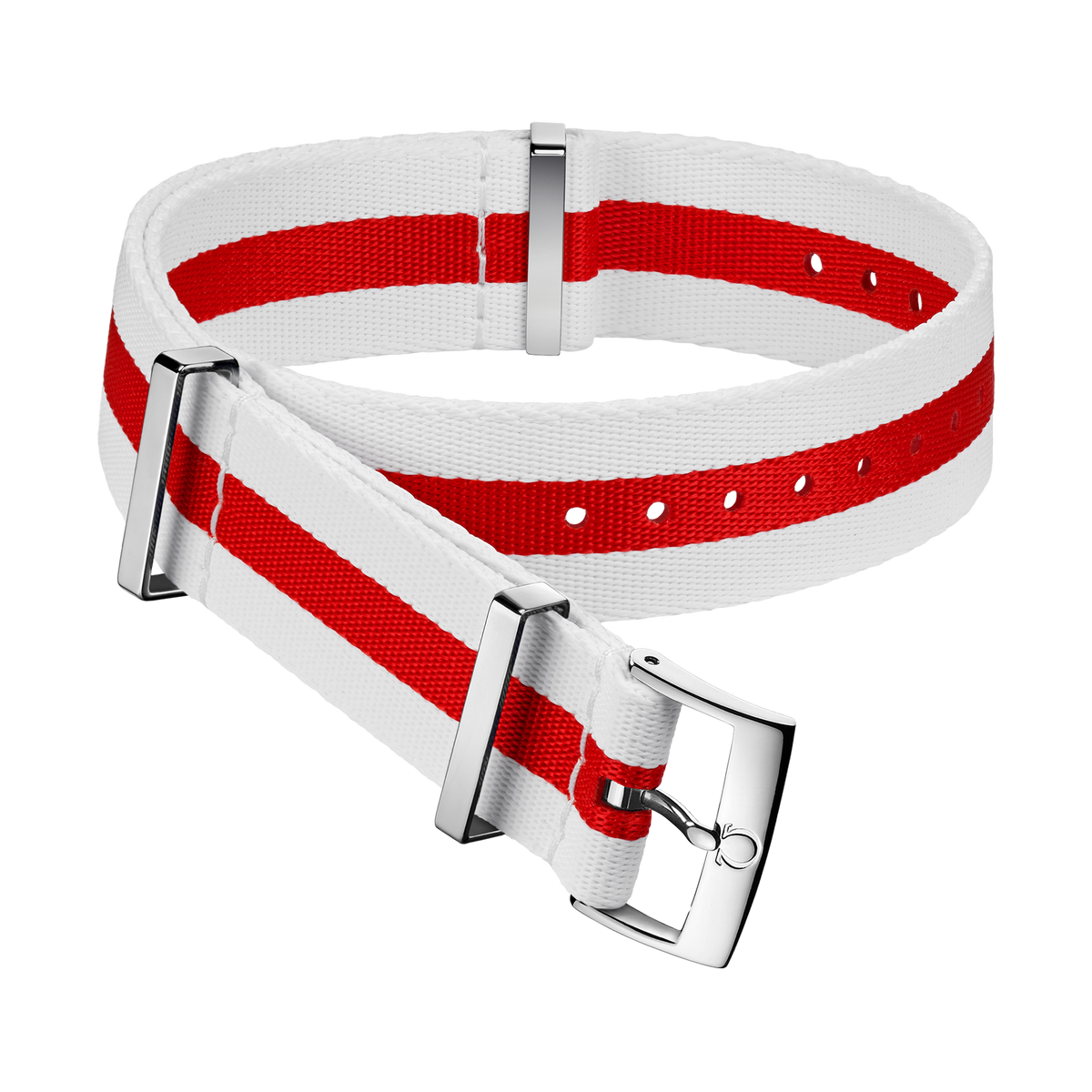 NATO strap - Polyamide, red and white - 031CWZ010640w - View 1