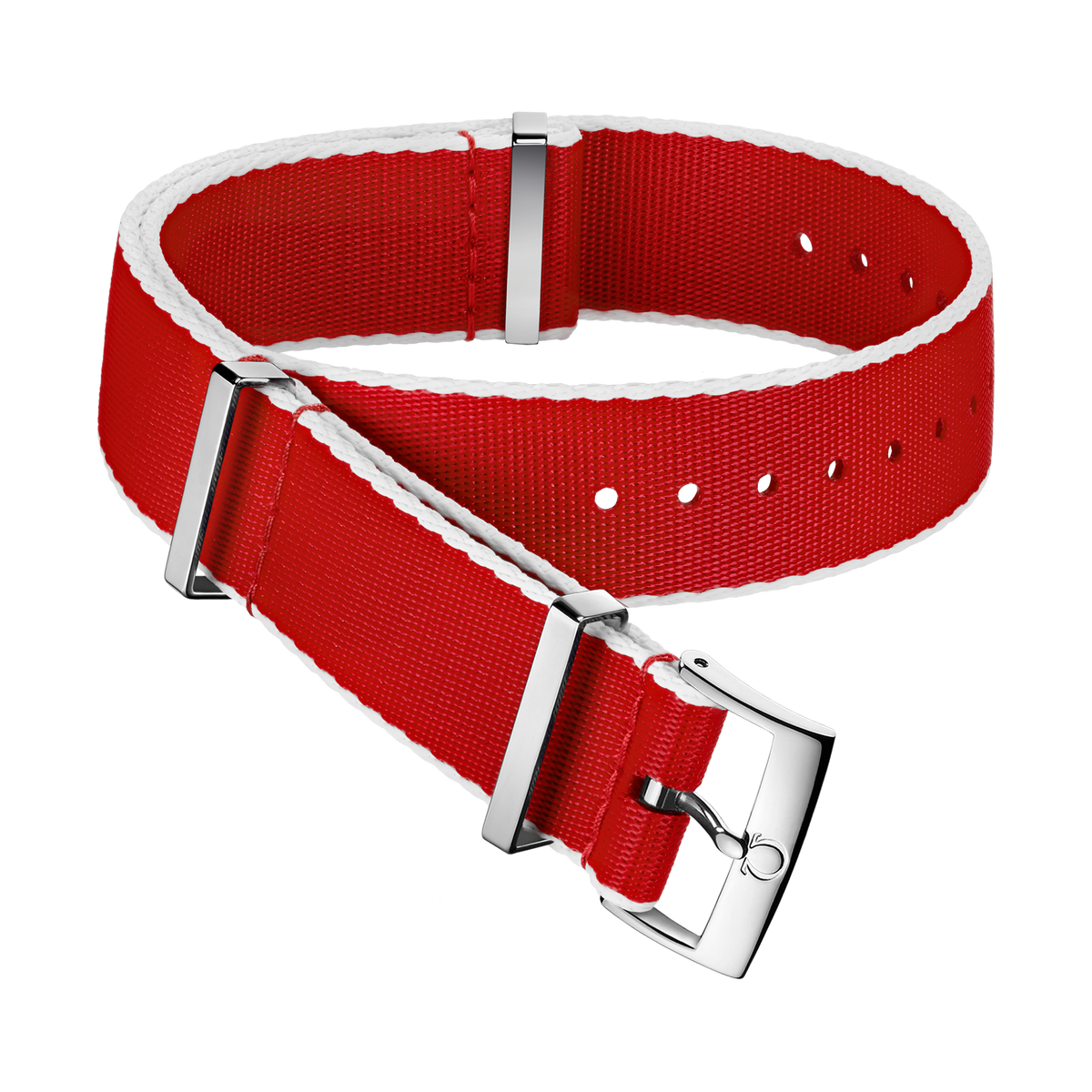 NATO strap - Polyamide, red and white - 031CWZ010718w - View 1