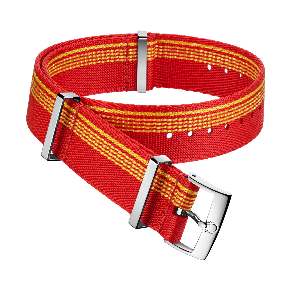 OMEGA NATO strap Polyamide, red and yellow — 031CWZ010620w