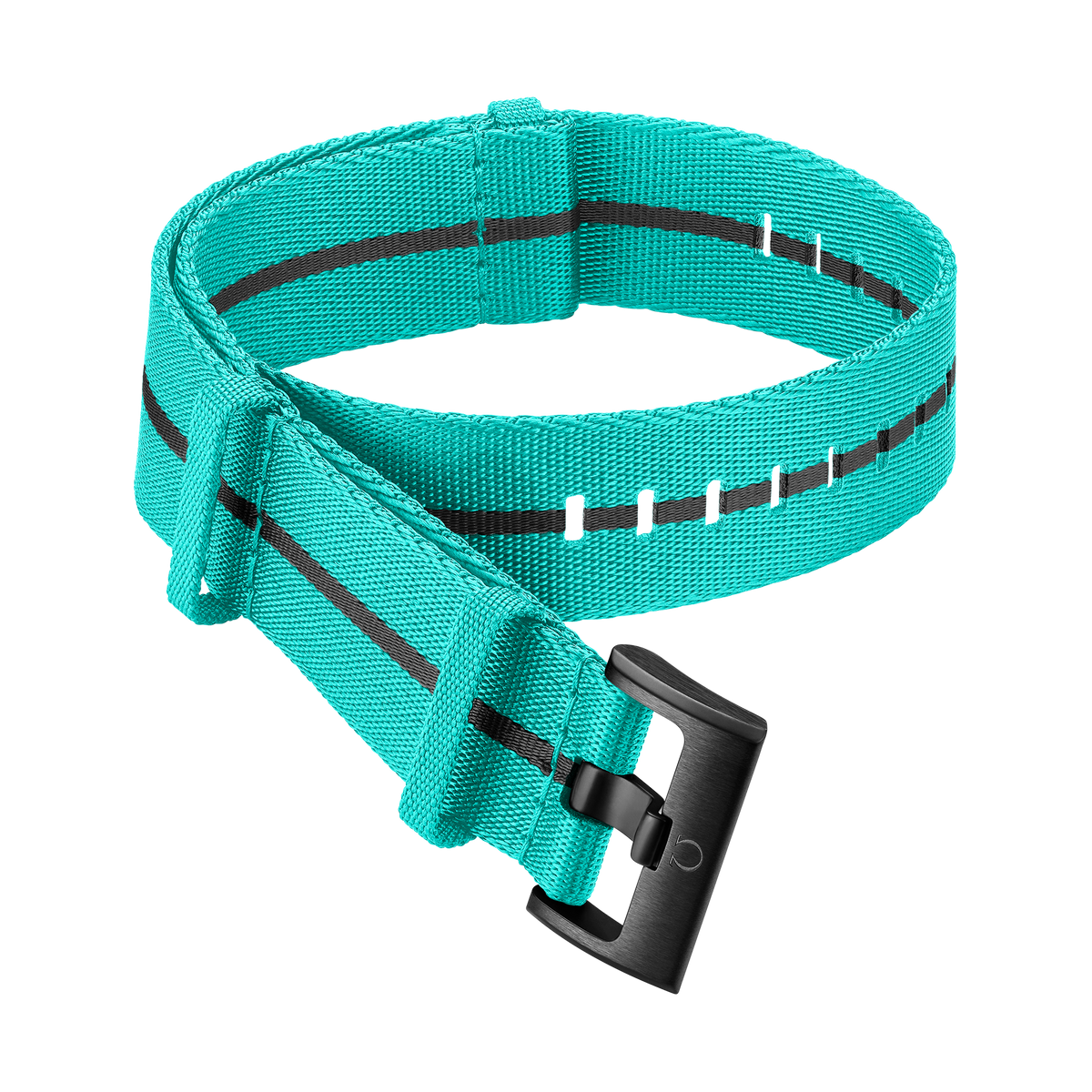 NATO strap - Polyamide, turquoise and black - 031Z019988W - View 1