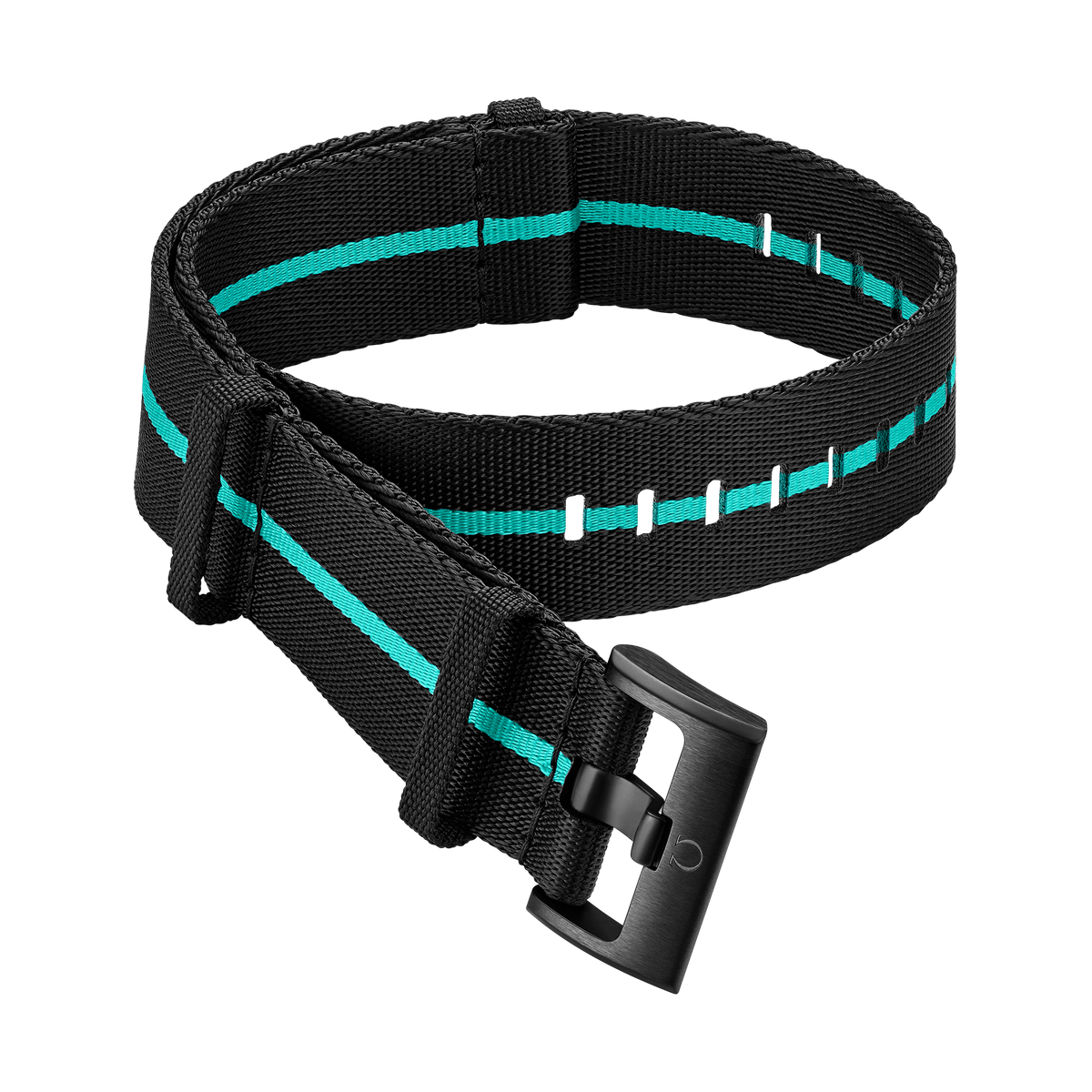 OMEGA NATO strap Polyamide, turquoise and black — 031Z019989W