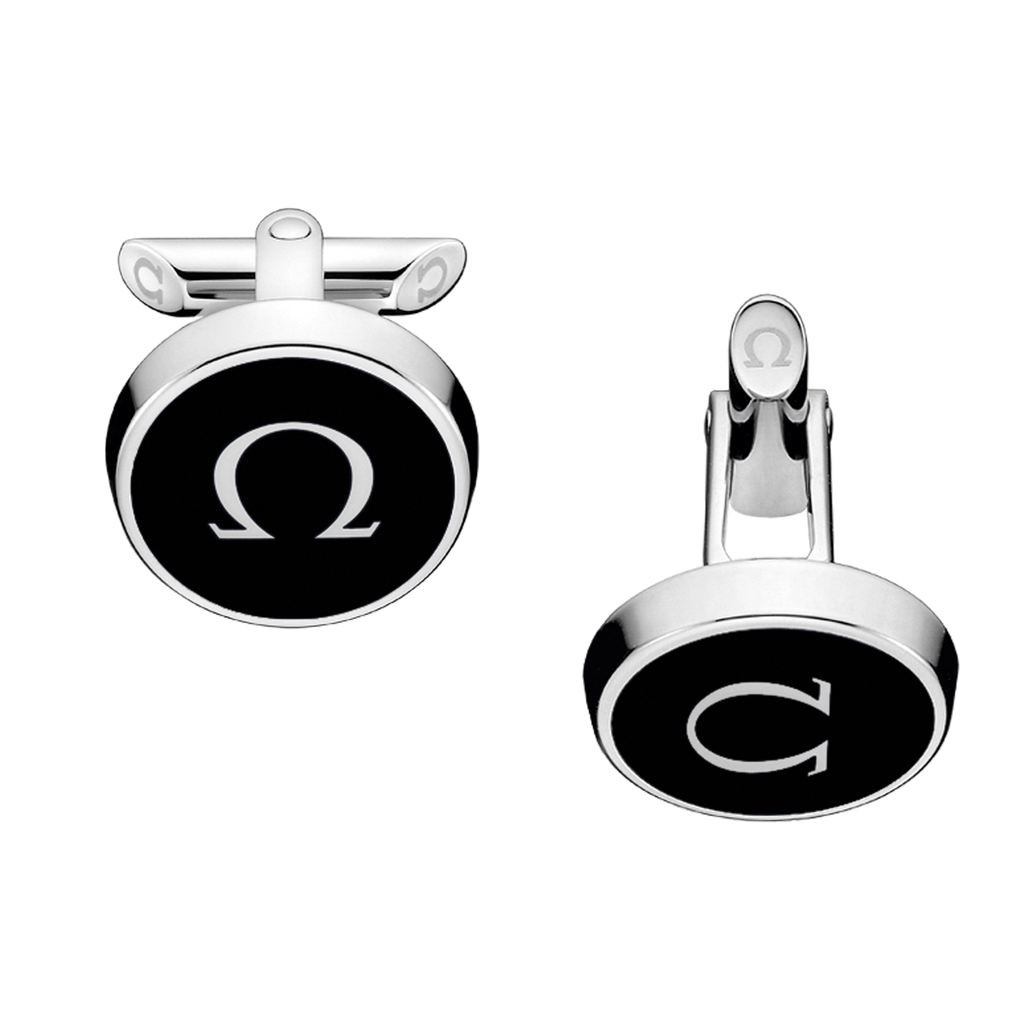 Omegamania Cufflinks, stainless steel - C91STA0206105 - View 1
