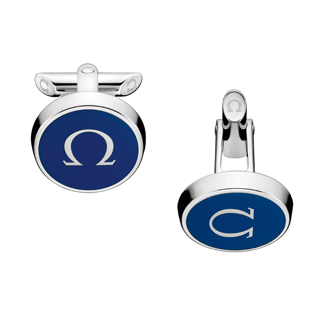 Omegamania Cufflinks, stainless steel - C91STA0206305 - View 1