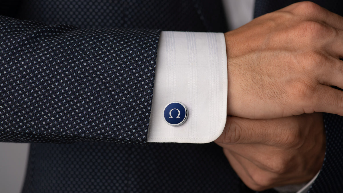 Omegamania Cufflinks, stainless steel - C91STA0206305 - View 3