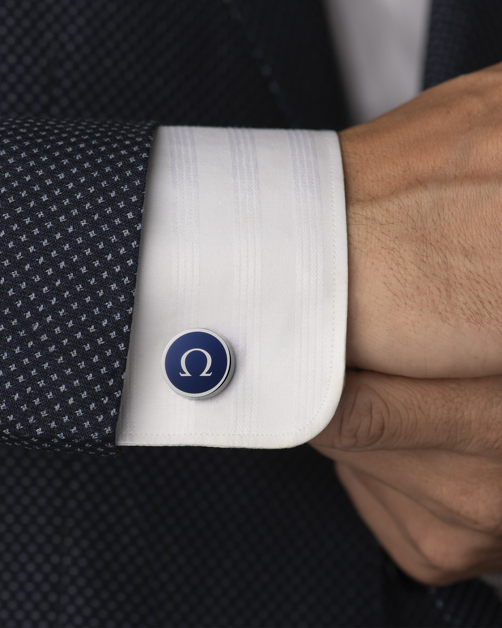 Omegamania Cufflinks, stainless steel - C91STA0206305 - View 2