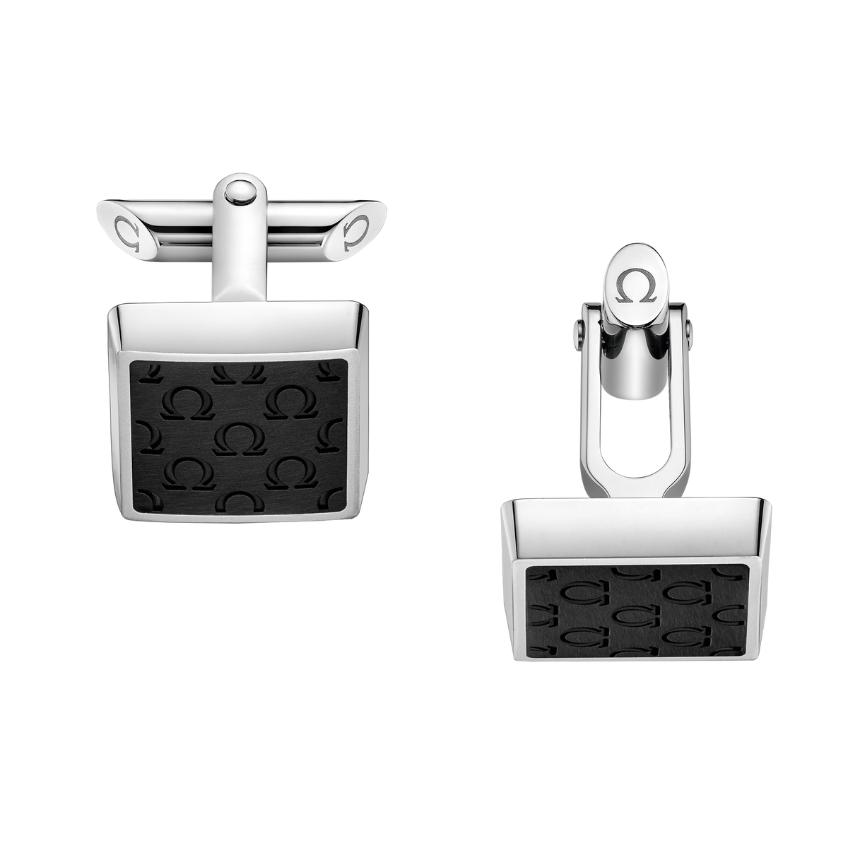 Omegamania Cufflinks, resin, stainless steel - CA02ST0001005 - View 1