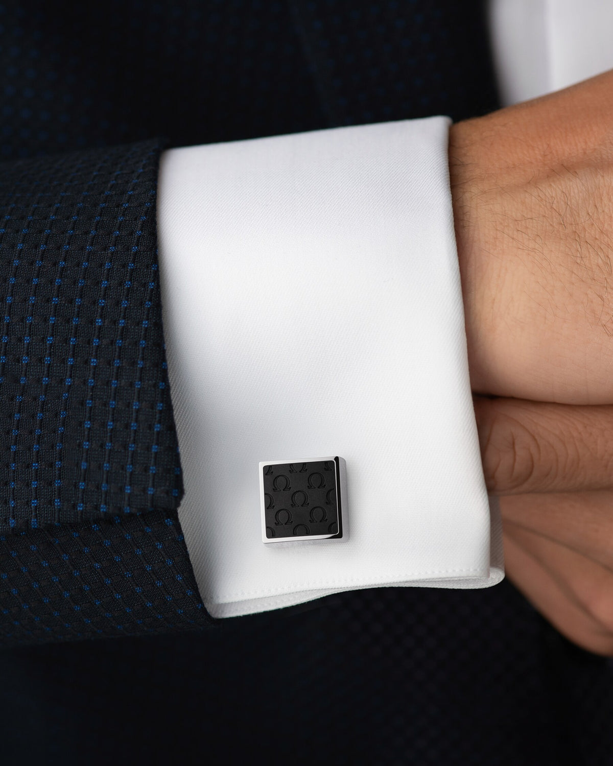 Omegamania Cufflinks, resin, stainless steel - CA02ST0001005 - View 2