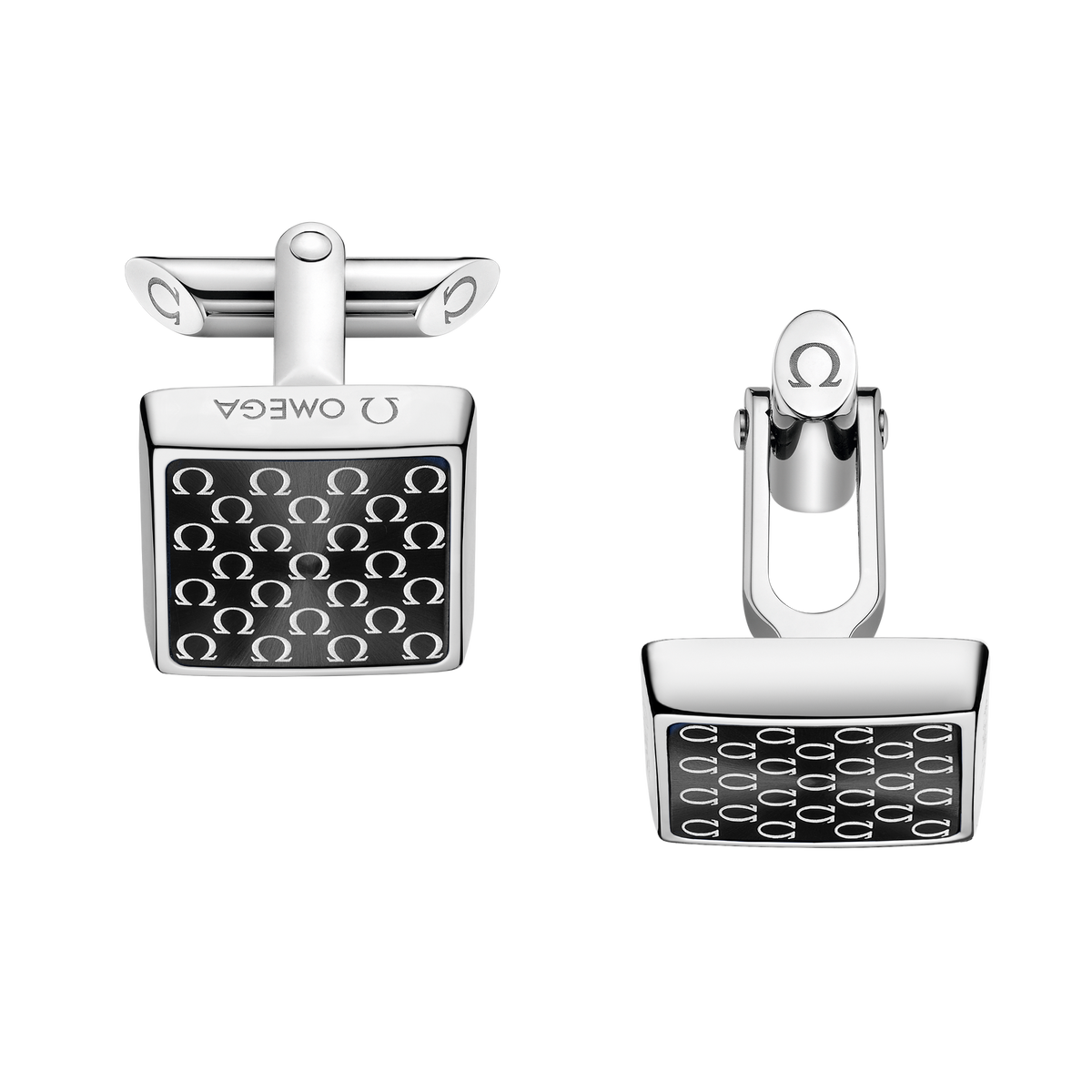 Omegamania Cufflinks, resin, stainless steel - CA02ST0001405 - View 1