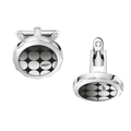 Omegamania Cufflinks, sapphire crystal plates, stainless steel - CA02ST0001605 - View 1