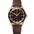 Seamaster 300 41 mm, Bronze gold on leather strap - 23492412110001 - View 1