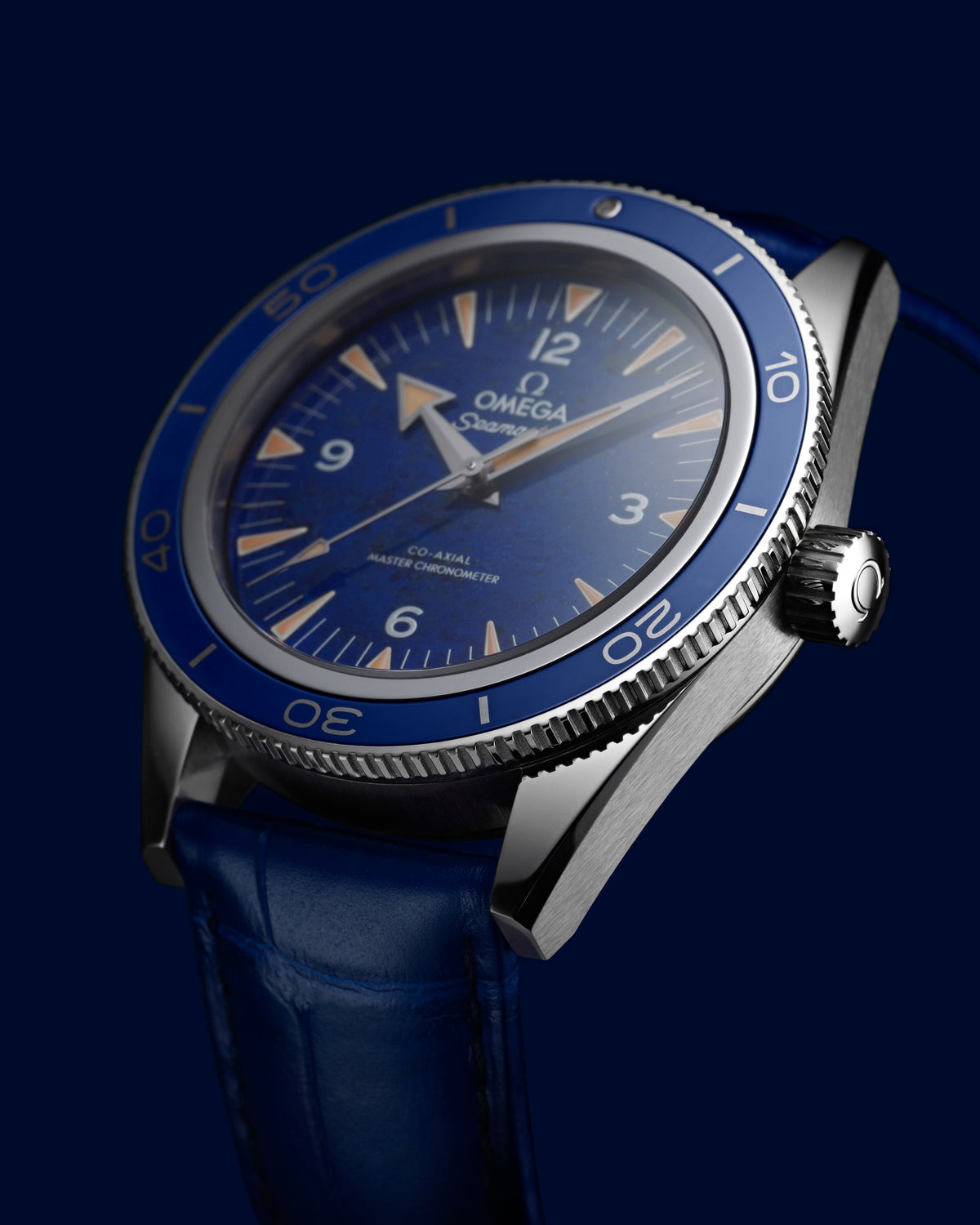 Seamaster 300 41 mm, platinum on leather strap - 23493412199002 - View 3