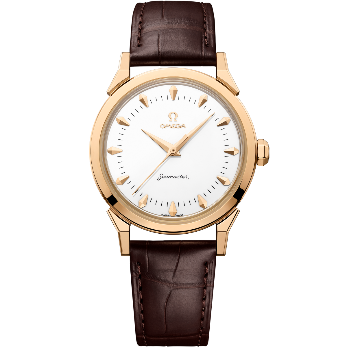 Seamaster 37 mm 37 mm, Moonshine™ gold on alligator - 52253372004001 - View 1