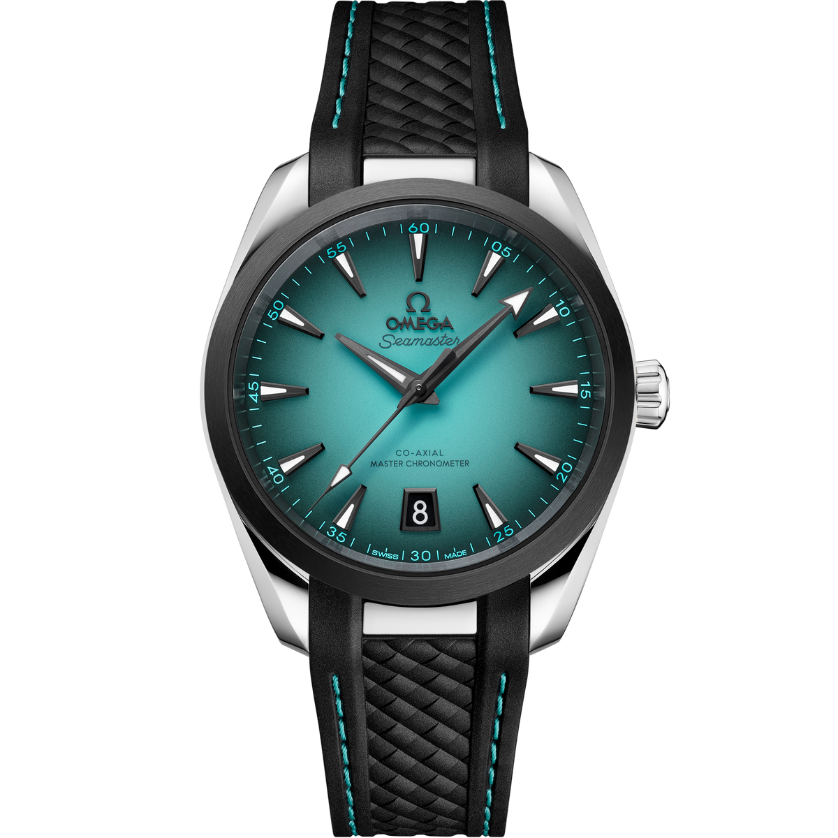 Seamaster Aqua Terra 150M 38 mm, steel on rubber strap - 22032382003001 - View 1