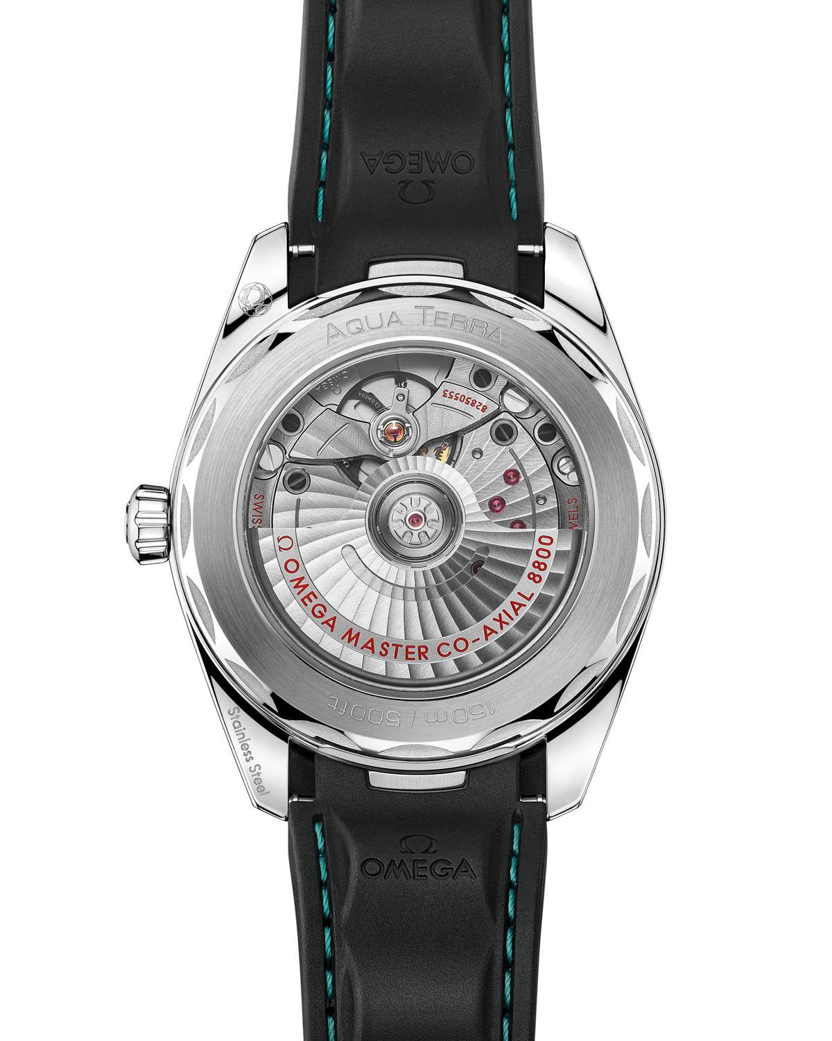 Seamaster Aqua Terra 150M 38 mm, steel on rubber strap - 22032382003001 - View 2