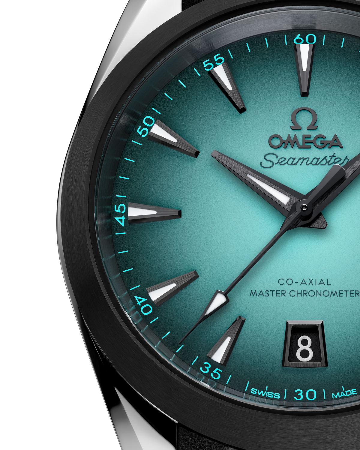 Seamaster Aqua Terra 150M 38 mm, steel on rubber strap - 22032382003001 - View 3