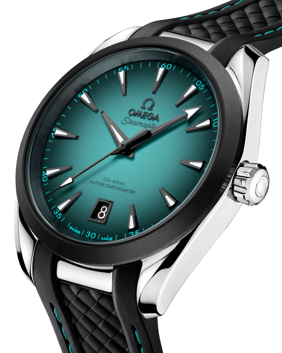 Seamaster Aqua Terra 150M 38 mm, steel on rubber strap - 22032382003001 - View 7