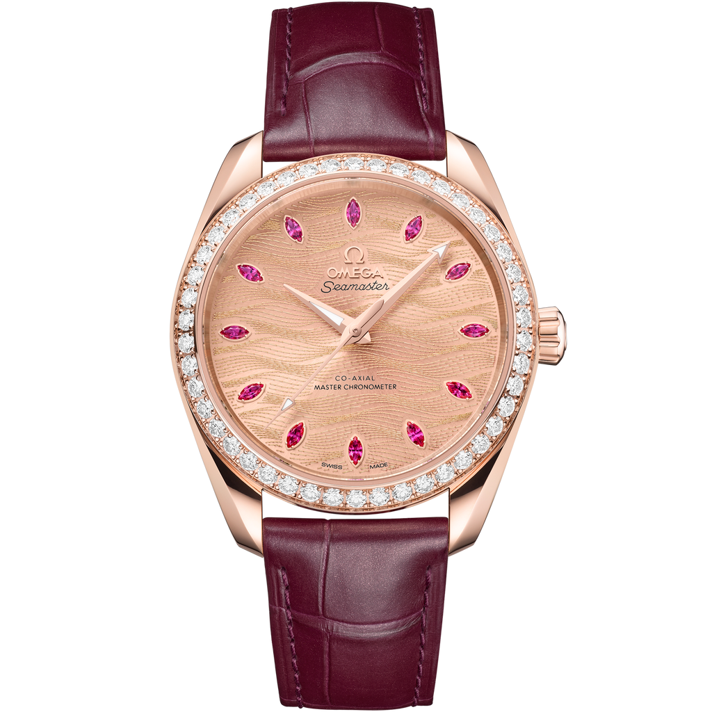 Seamaster Aqua Terra 150M 38 mm, Sedna™ gold on leather strap - 22058382099007 - View 1