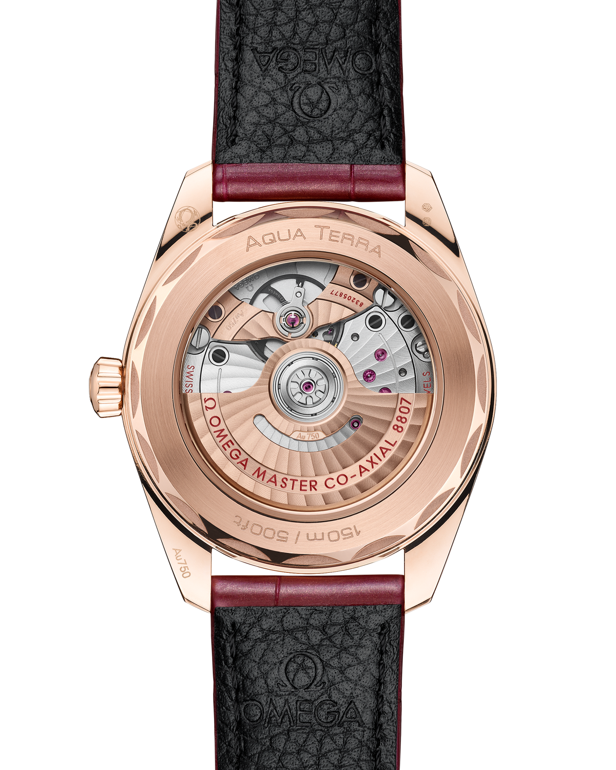 Seamaster Aqua Terra 150M 38 mm, Sedna™ gold on leather strap - 22058382099007 - View 2