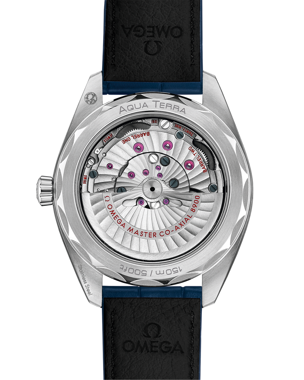 Seamaster Aqua Terra 150M 41 mm, steel on leather strap - 22013412103003 - View 2