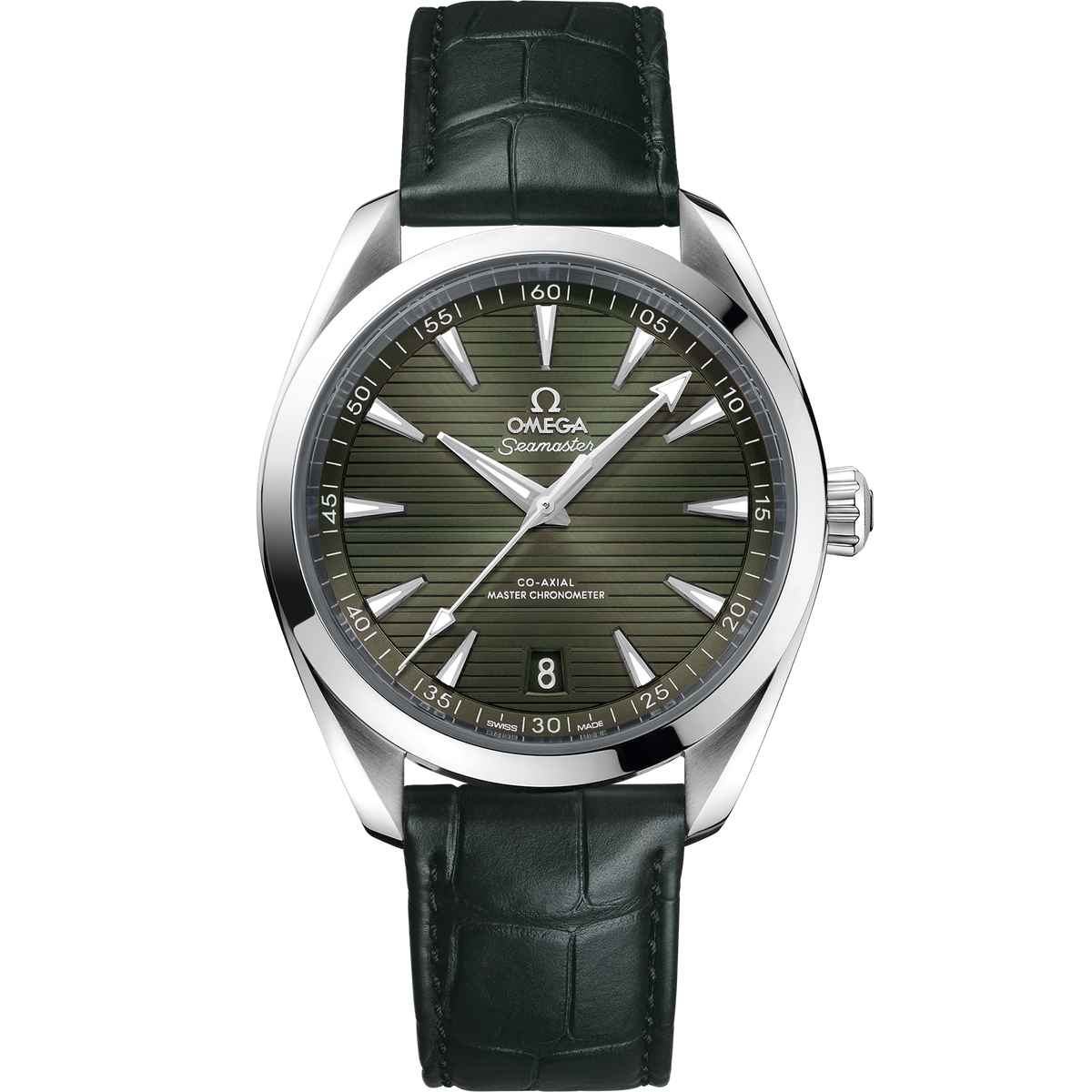 Seamaster Aqua Terra 150M 41 mm, steel on leather strap - 22013412110001 - View 1