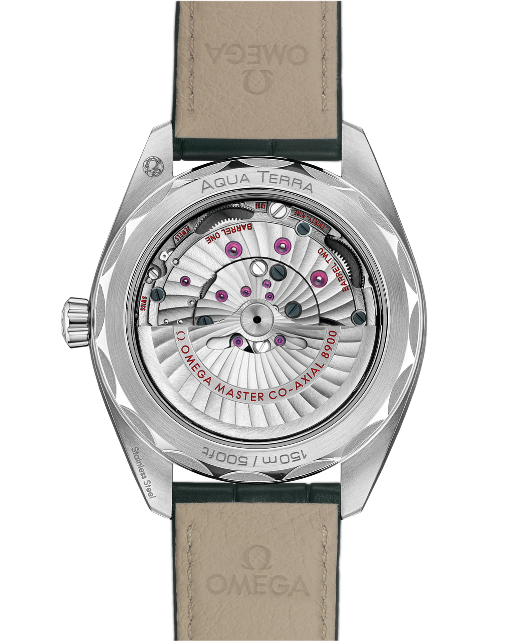 Seamaster Aqua Terra 150M 41 mm, steel on leather strap - 22013412110001 - View 2