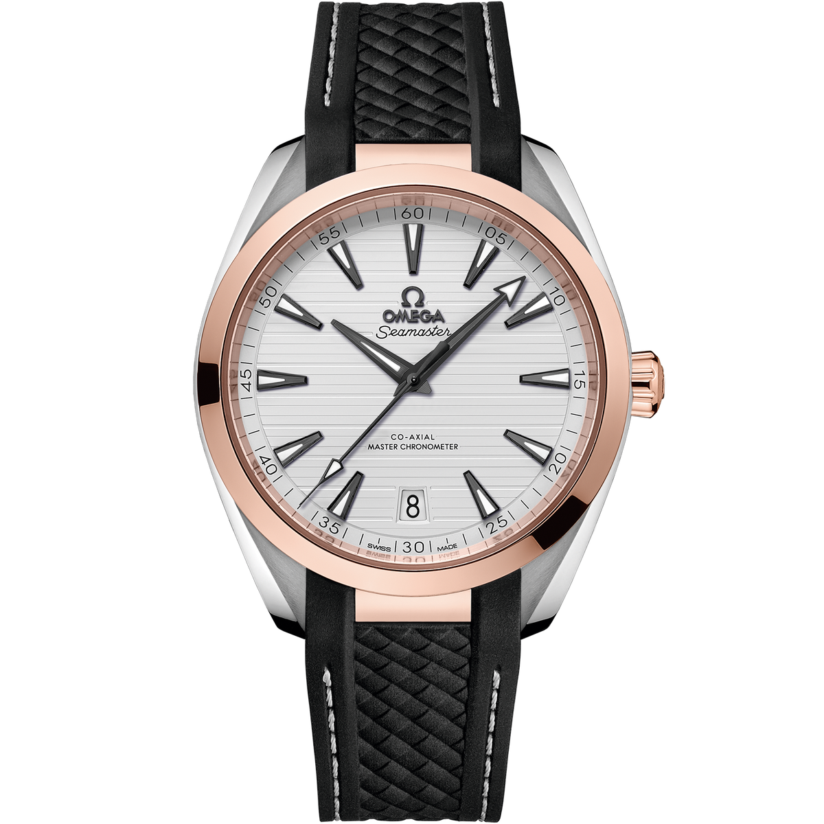 Seamaster Aqua Terra 150M 41 mm, steel - Sedna™ gold on rubber strap - 22022412102001 - View 1