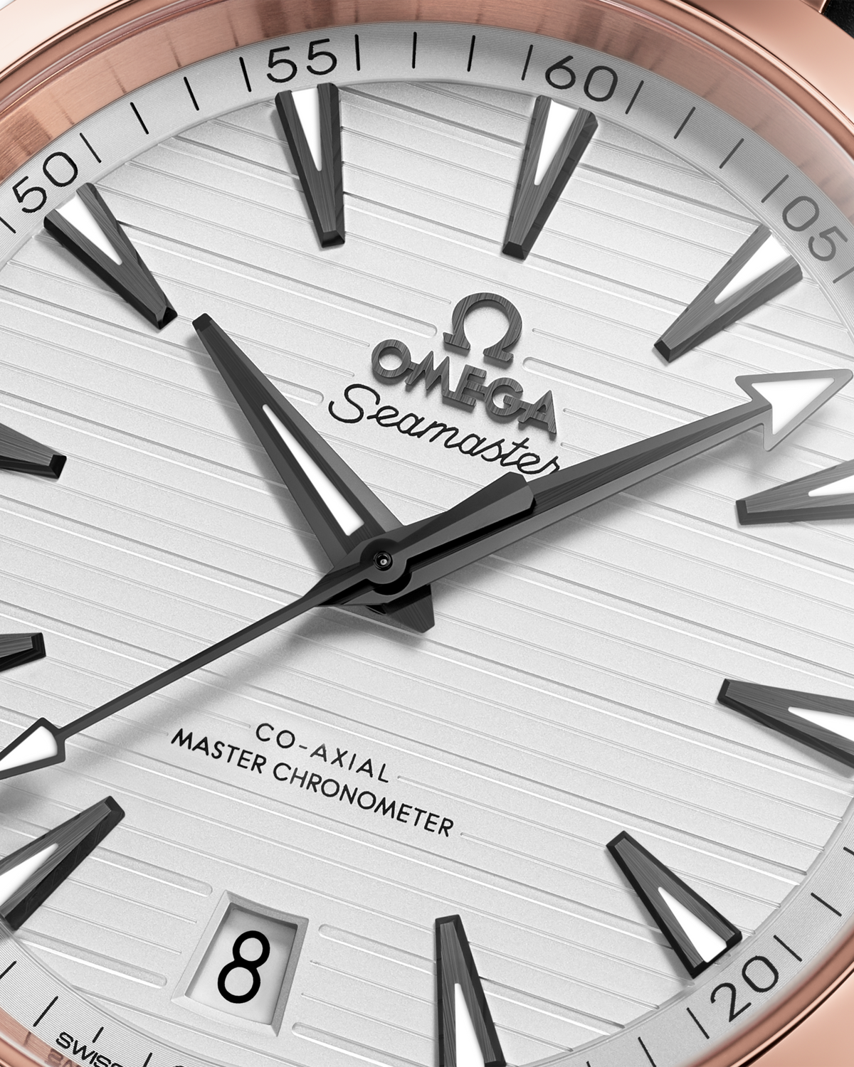 Seamaster Aqua Terra 150M 41 mm, steel - Sedna™ gold on rubber strap - 22022412102001 - View 3