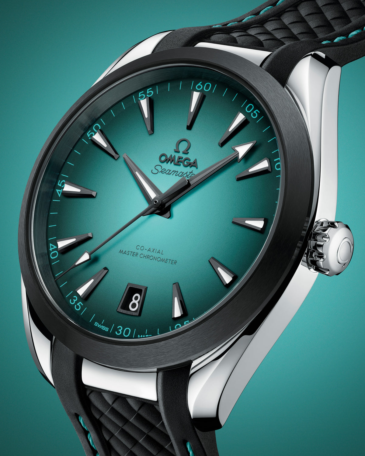 Seamaster Aqua Terra 150M 41 mm, steel on rubber strap - 22032412103001 - View 9