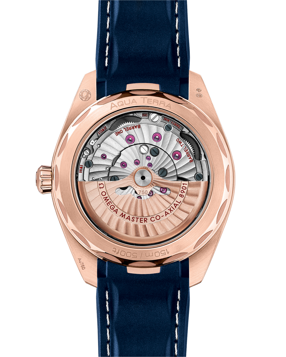 Seamaster Aqua Terra 150M 41 mm, Sedna™ gold on rubber strap - 22052412103001 - View 2