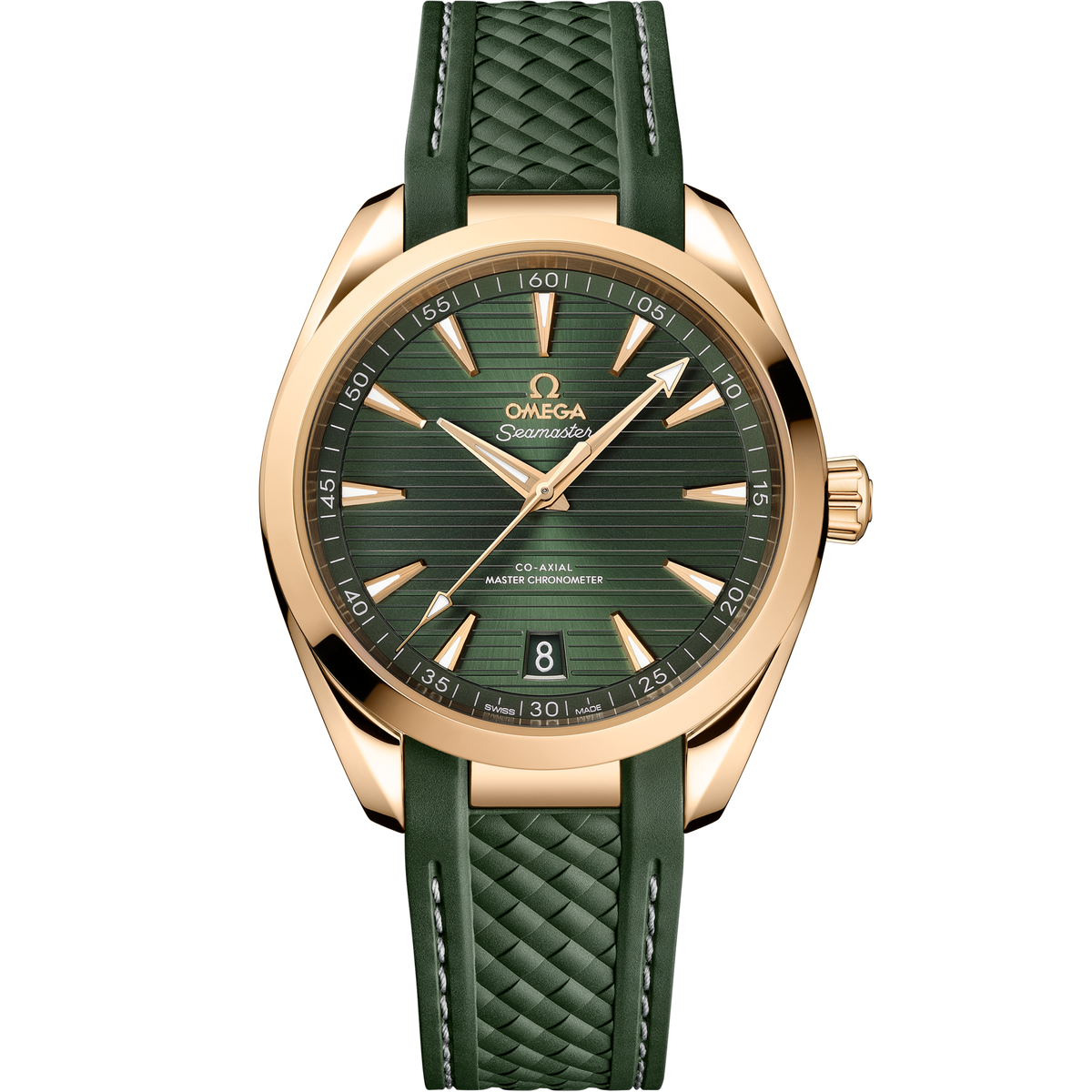 Seamaster Aqua Terra 150M 41 mm, Moonshine™ gold on rubber strap - 22052412110001 - View 1