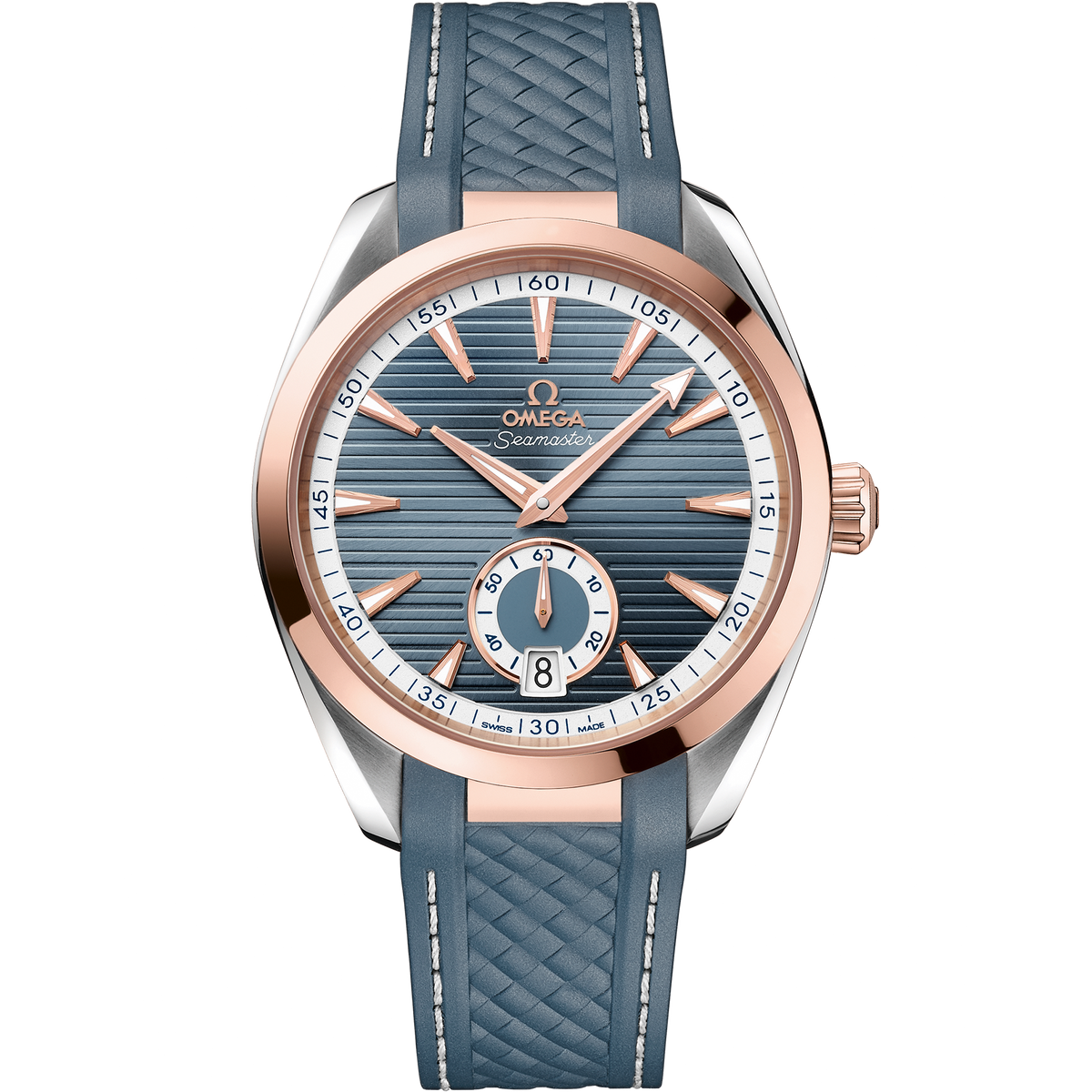 Seamaster Aqua Terra 150M 41 mm, steel - Sedna™ gold on rubber strap - 22022412103001 - View 1