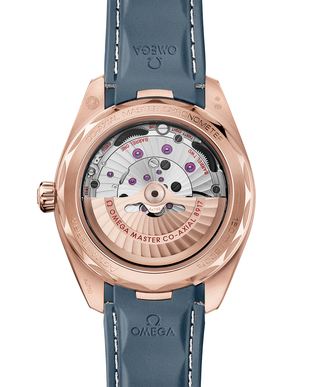 Seamaster Aqua Terra 150M 41 mm, Sedna™ gold on rubber strap - 22052412103002 - View 2