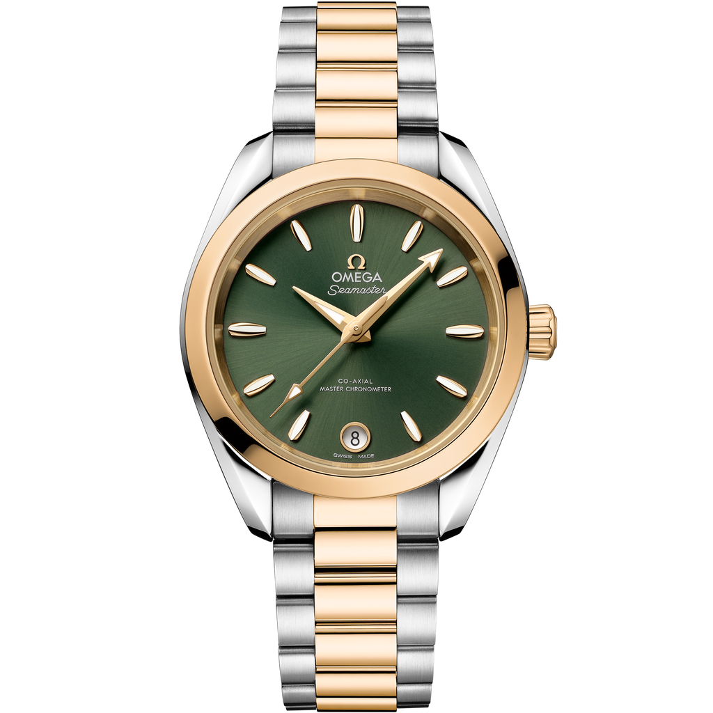 Seamaster Aqua Terra Shades 34 mm, steel - Moonshine™ gold on steel - Moonshine™ gold - 22020342010002 - View 1