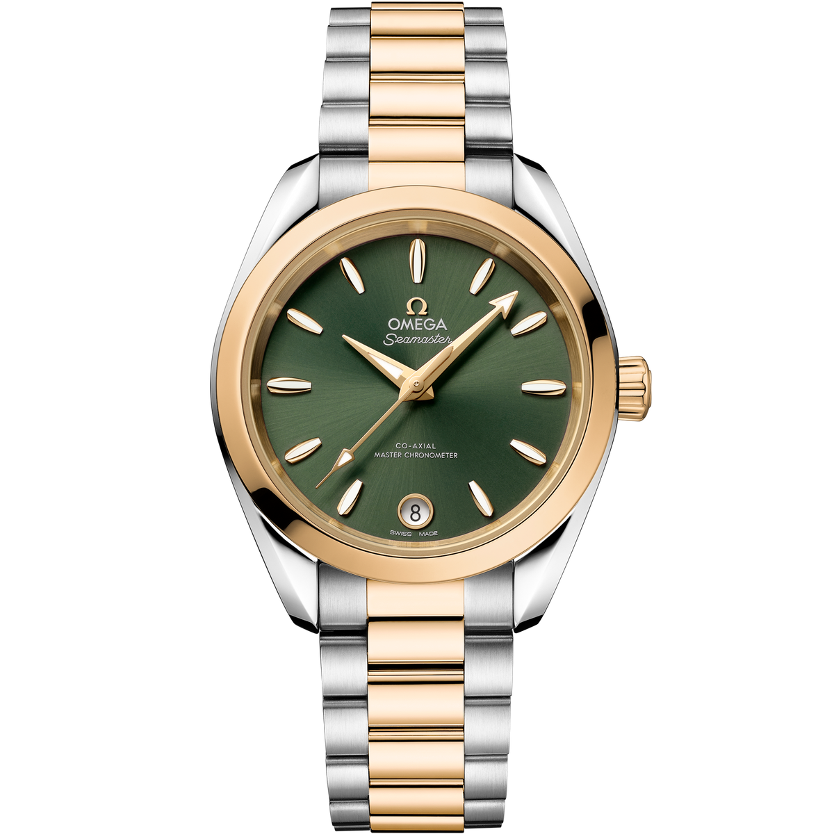 Seamaster Aqua Terra Shades 34 mm, steel - Moonshine™ gold on steel - Moonshine™ gold - 22020342010002 - View 1