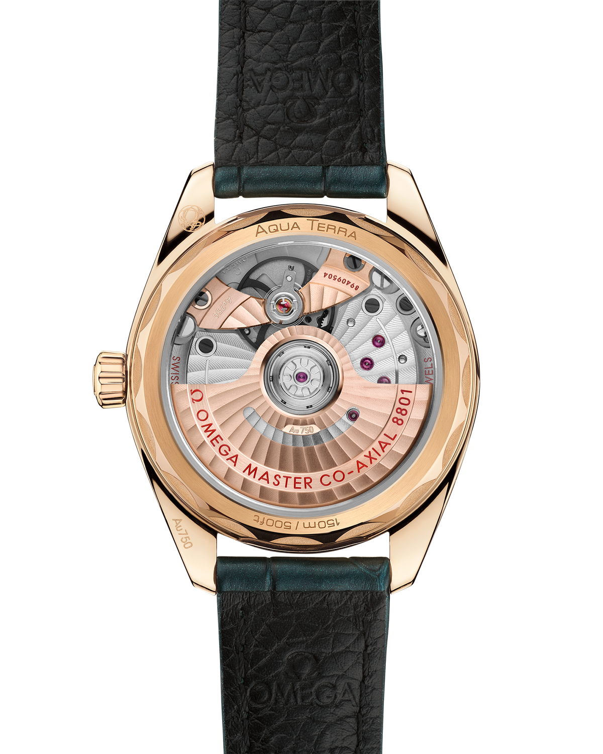 Seamaster Aqua Terra Shades 34 mm, Moonshine™ gold on leather strap - 22053342010001 - View 2